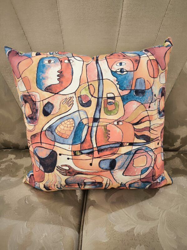 Poduszka Picasso 2 Front kolorowy tył zielony (2)