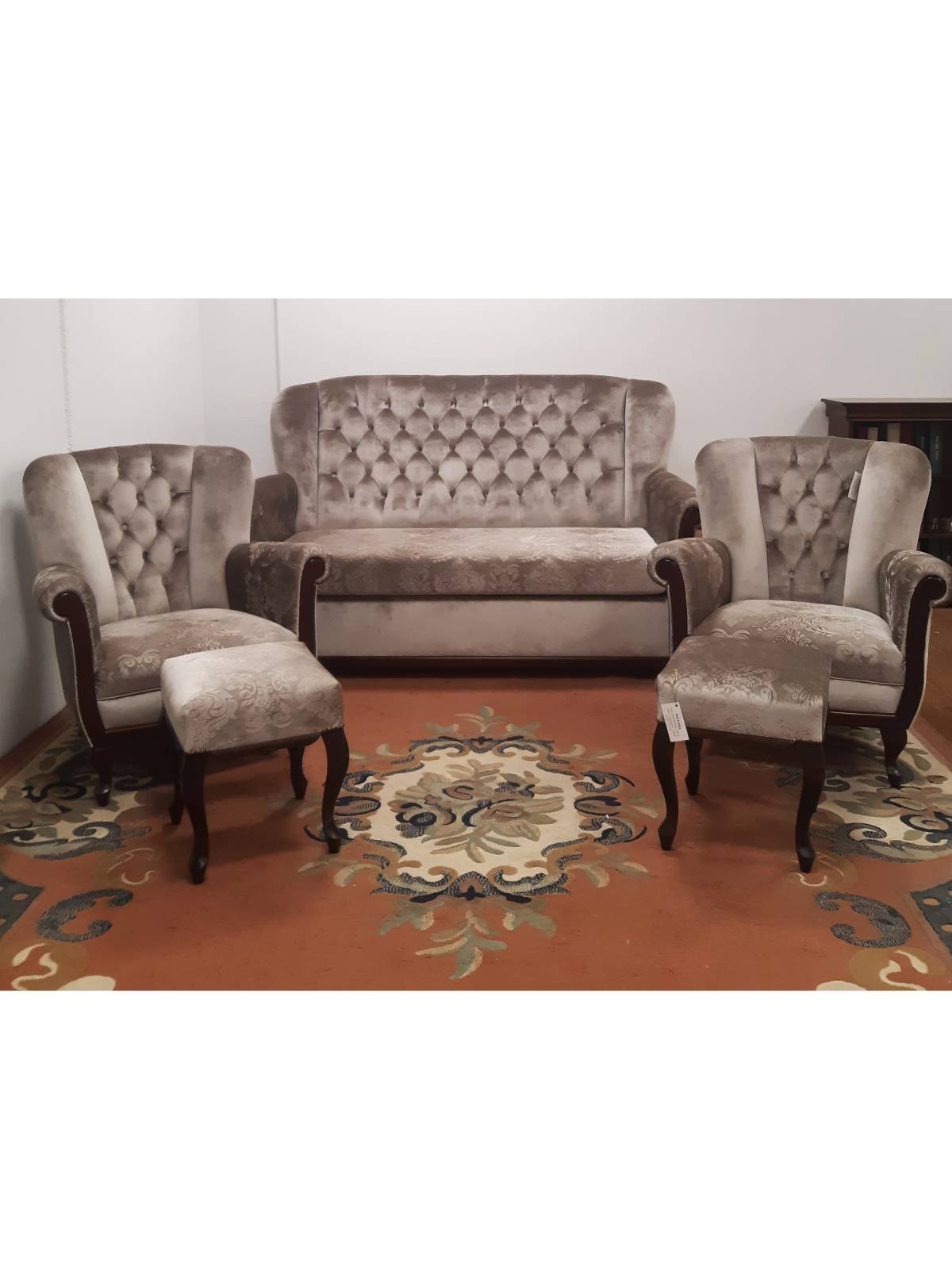 Zestaw Lirka wypoczynek w szarej tkaninie