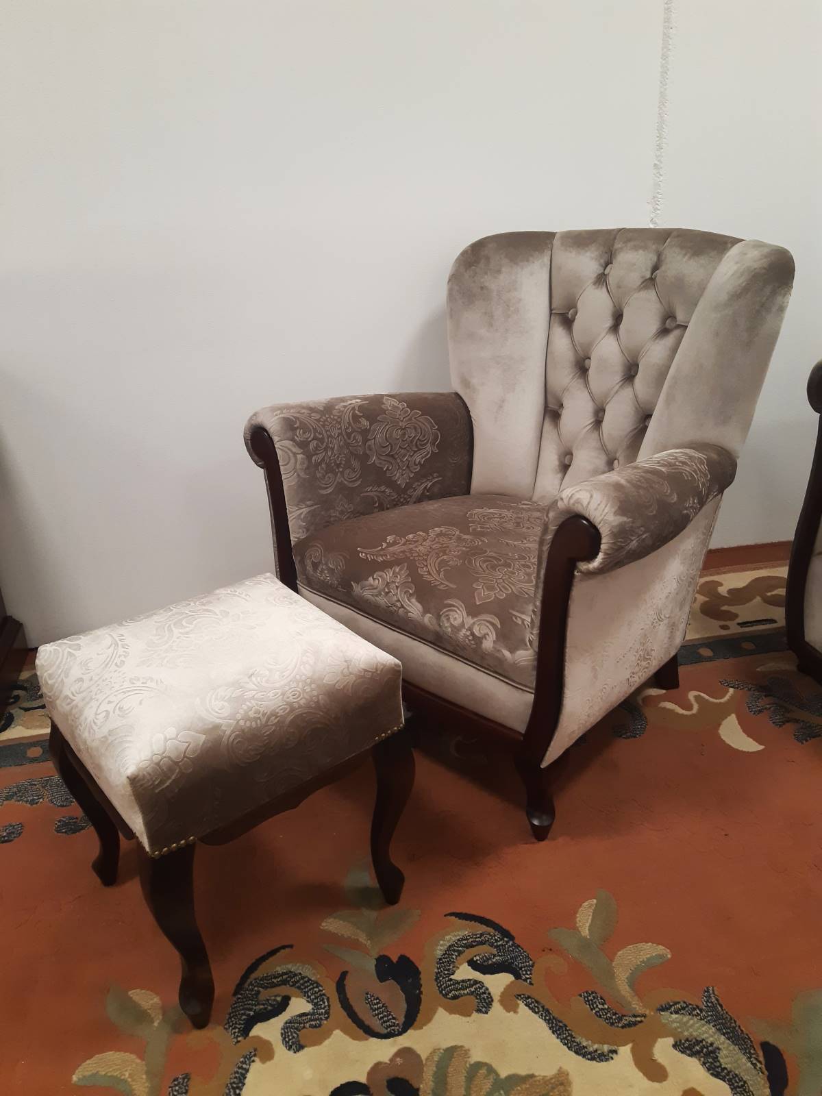 Zestaw Lirka wypoczynek w szarej tkaninie 1