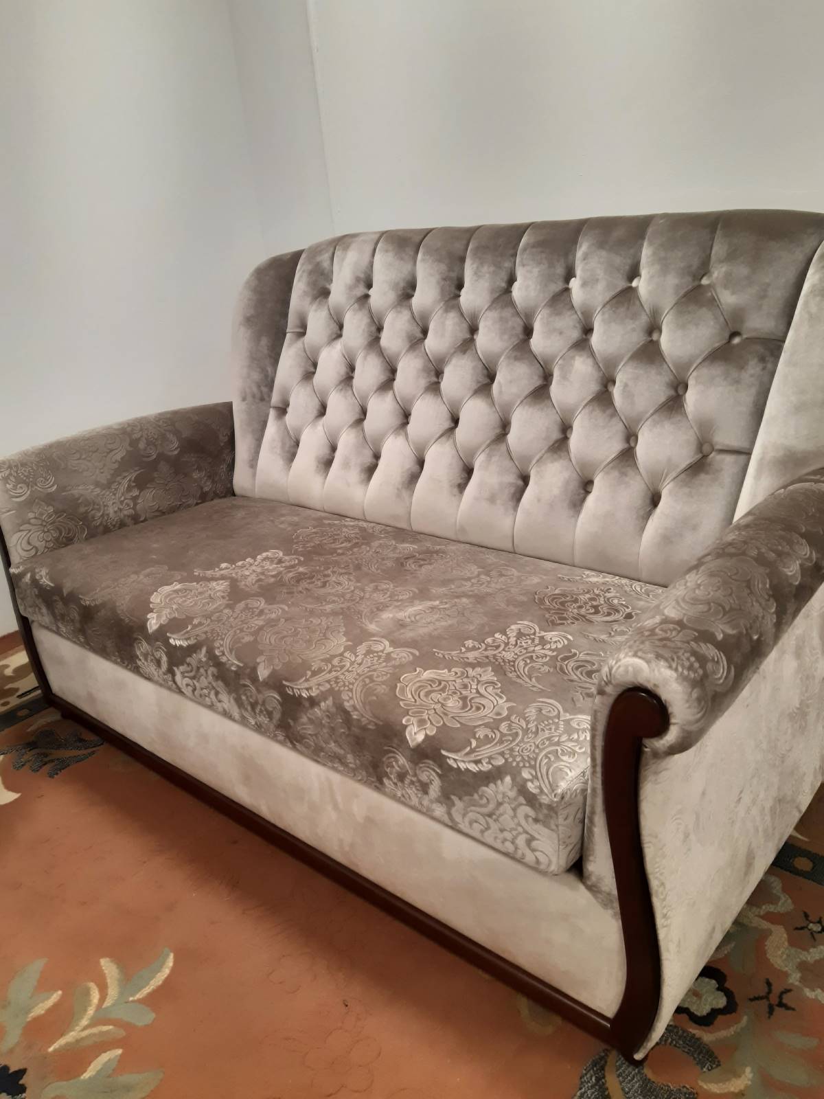 Zestaw Lirka wypoczynek w szarej tkaninie 2