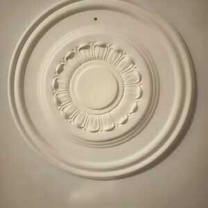 Rozeta R13 gipsowa, okrągła z kwiatem w środku