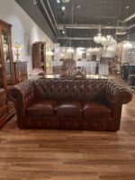 Sofa Chesterfield w kolorze ciemnej czekolady , pikowanie (2)