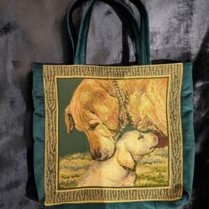 Torba Gobelinowa Cani Psy na zielonym tle (3)