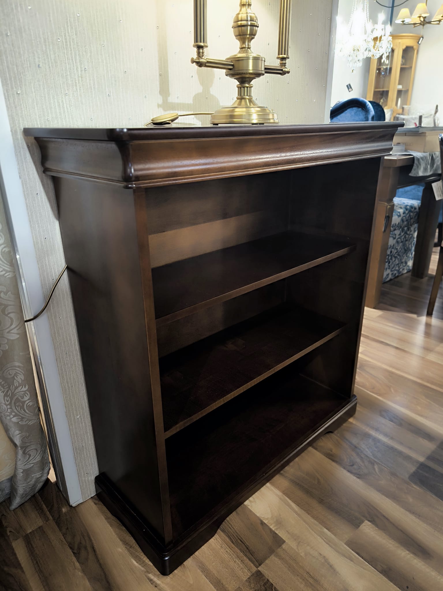 Regał 3050MM niski, dwie półki, kolor orzech średni
