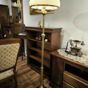 Lampa Topaz 426 podłogowa mosiężna ze szklanym kloszem (1)